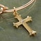 12 Pack: Charmalong™ Gold Crystal Cross Charm by Bead Landing™